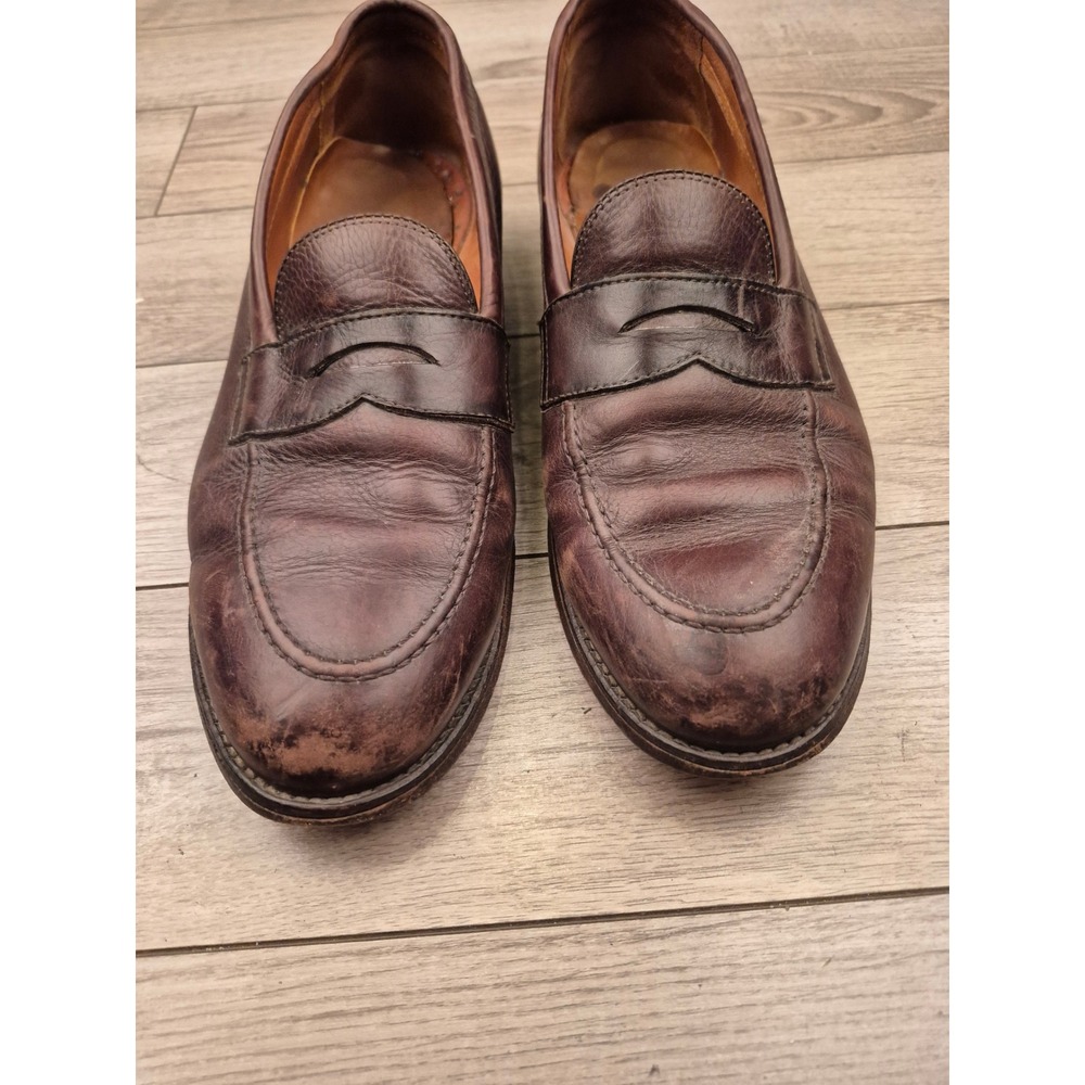 Alden New England Mens Brown Leather Penny Loafers Dress Shoes 9694 Sz 11.5 B/D - Picture 4 of 16